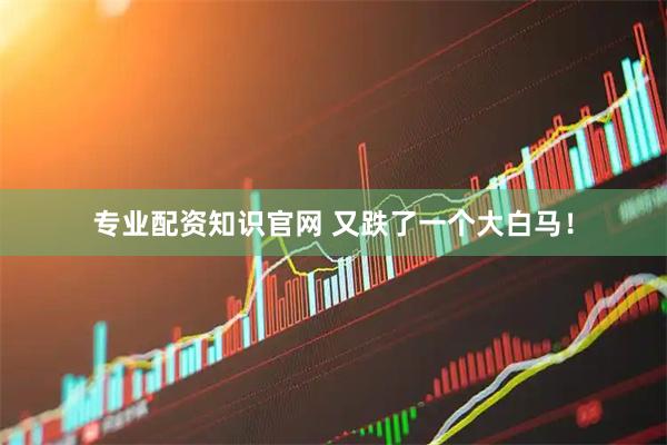 专业配资知识官网 又跌了一个大白马！